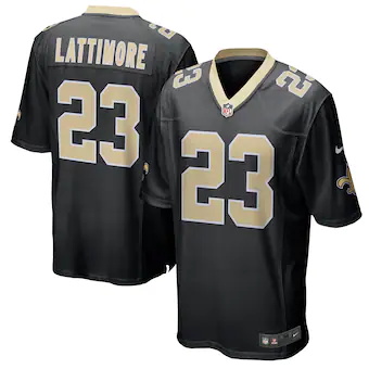 mens nike marshon lattimore black new orleans saints game p